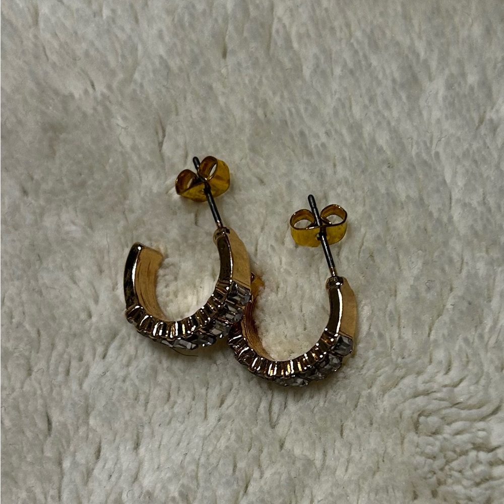 Elegant Gold and Silver Hoop Earrings